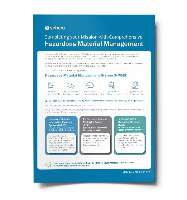 Completeing Your Mission with Hazardous Material Management