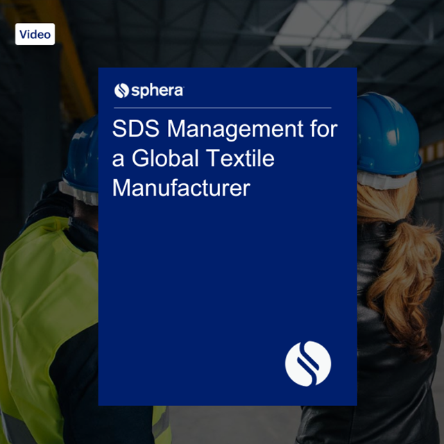 V SDS Management for a Global Textile Manufacturer Thank You