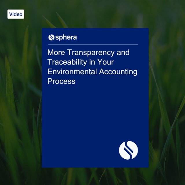 V Video More Transparency and Traceability in Your Environmental Accounting Process Thank You
