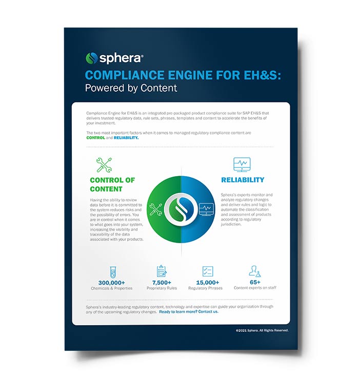 Compliance Engine for EH&S: Powered by Content
