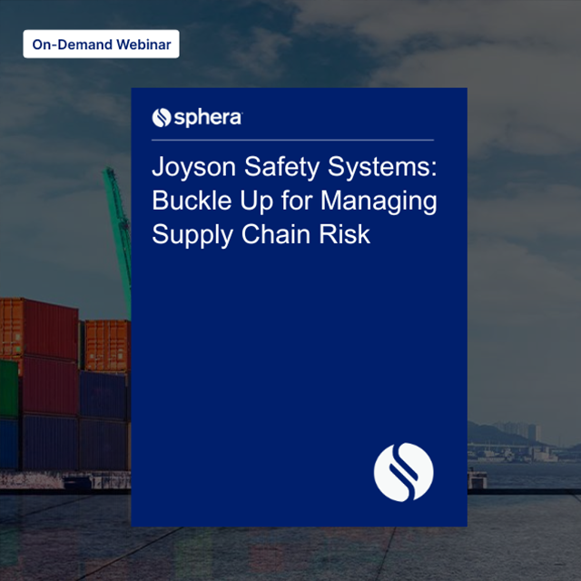 WO 020 – Joyson Safety Systems Buckle up for managing supply chain risk Thank You