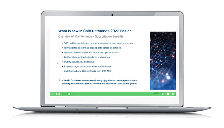 Annual Product Sustainability (GaBi) Content Release Webinar 2022