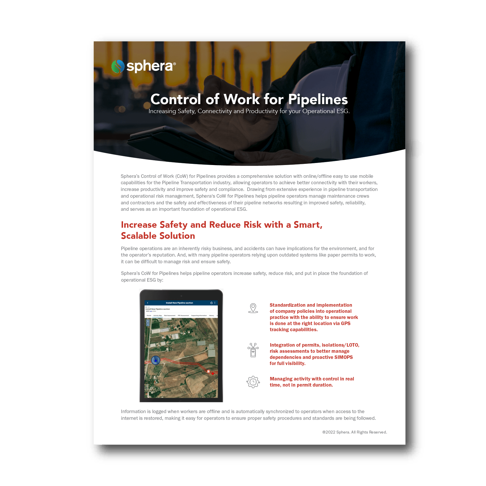 Control of Work for Pipelines Brochure