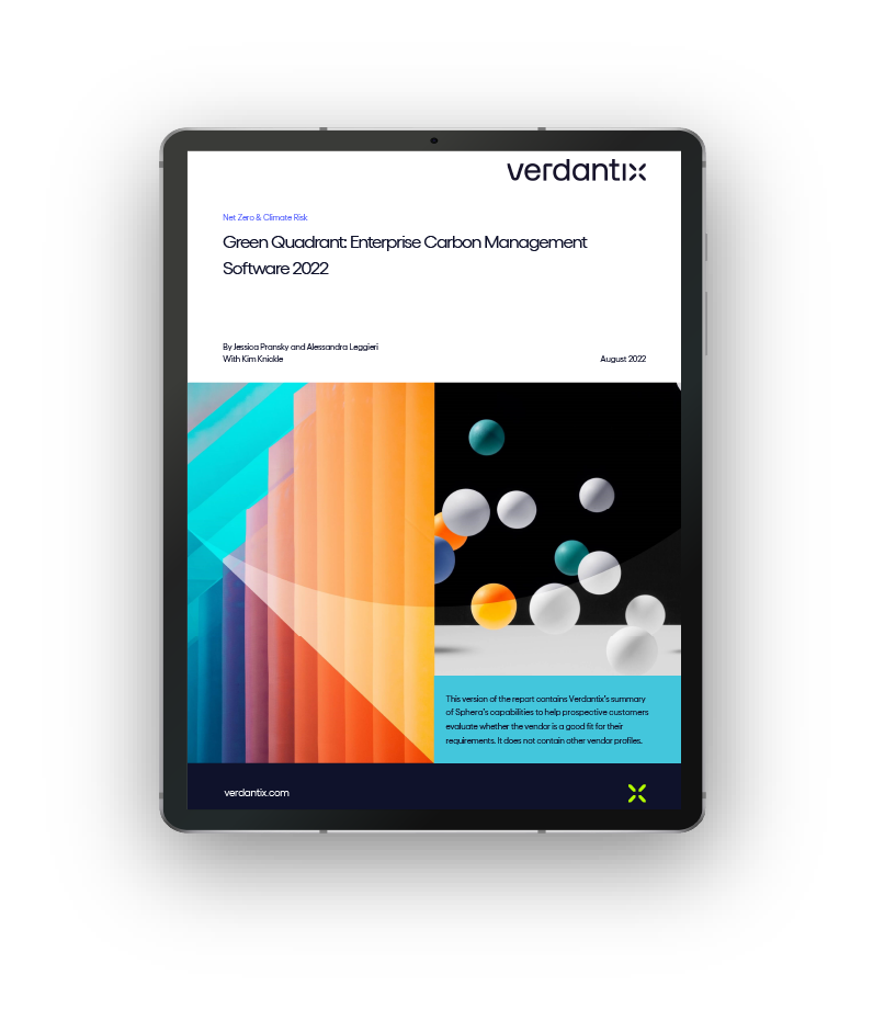 Verdantix Green Quadrant: The Leading Carbon Management Solutions In A Highly Dynamic Market