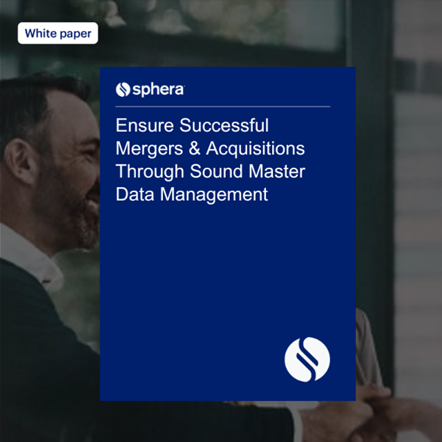 CS – Ensure Successful Mergers & Acquisitions Through Sound Master Data Management Thank You
