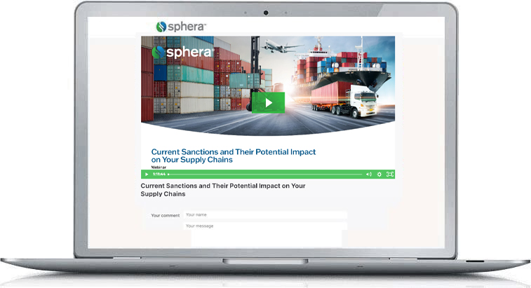 Expert Webinar: Current Sanctions and Their Potential Impact on Your Supply Chains 