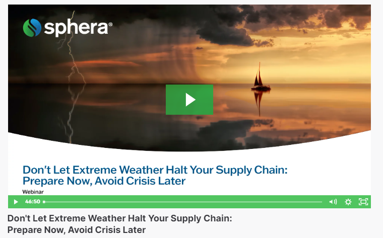 Don't Let Extreme Weather Halt Your Supply Chain: Prepare now, avoid crisis later