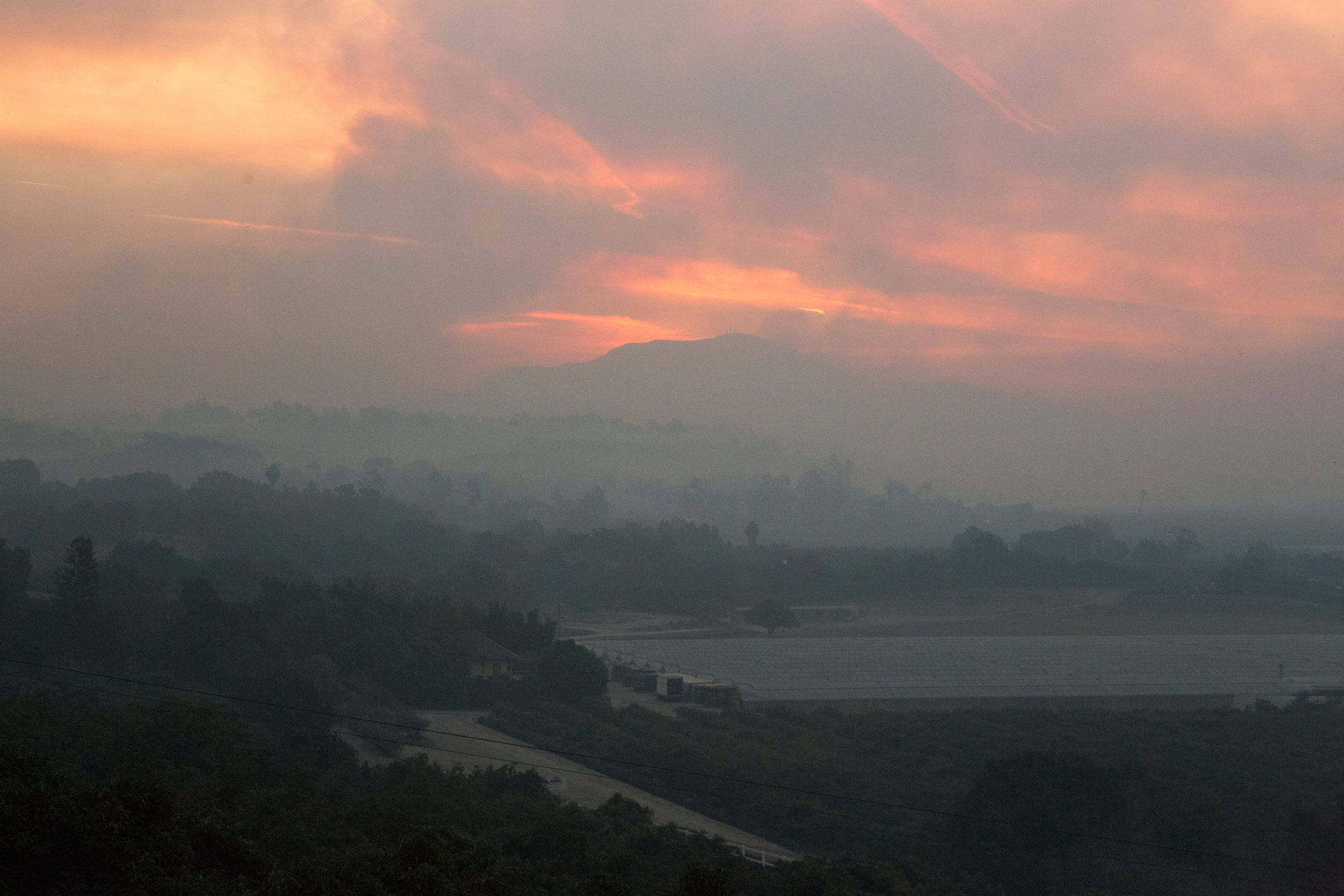 A smoke-filled sunrise in Ventura county as the Thomas fire continues to rage.