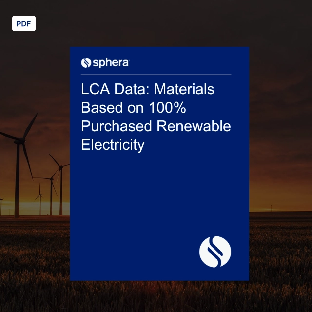 IG 011 – LCA Data_ Materials Based on 100% Purchased Renewable Electricity copy