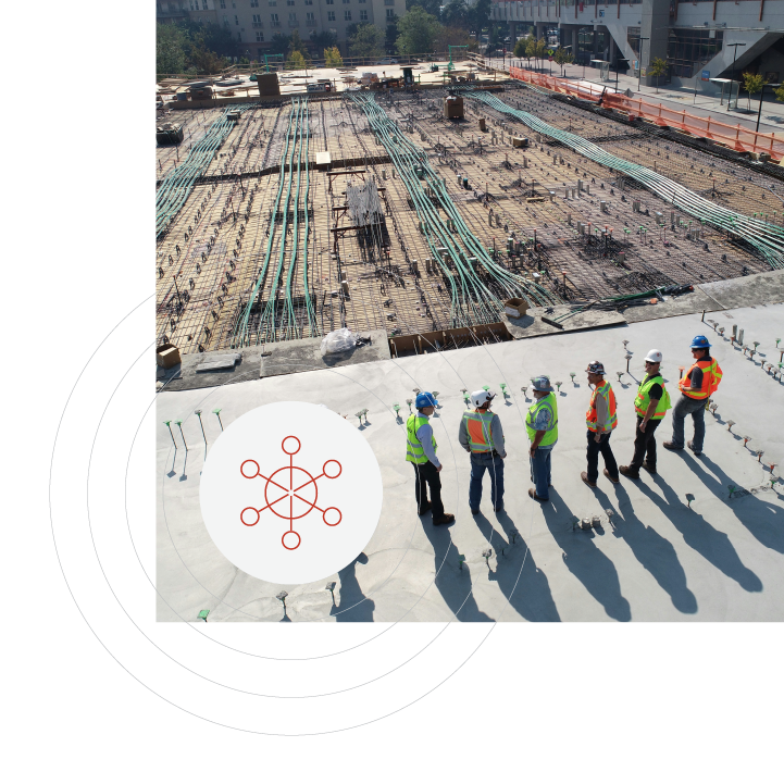 Diagram of ORM module graphics illustrating a roles-based workflow and business rules engine for data governance.