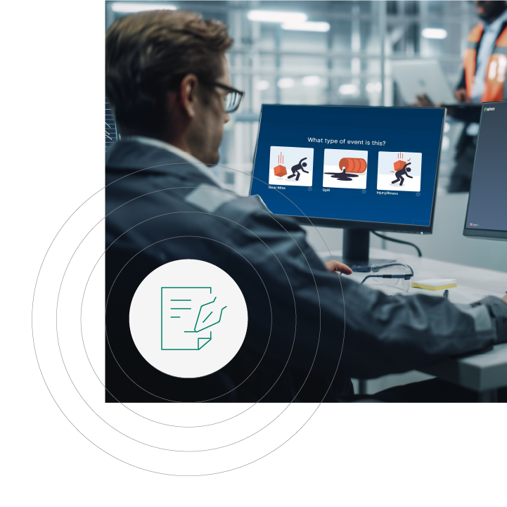 EHS&S Module Graphics_Incident Management -First Report ensures accurate incident reporting