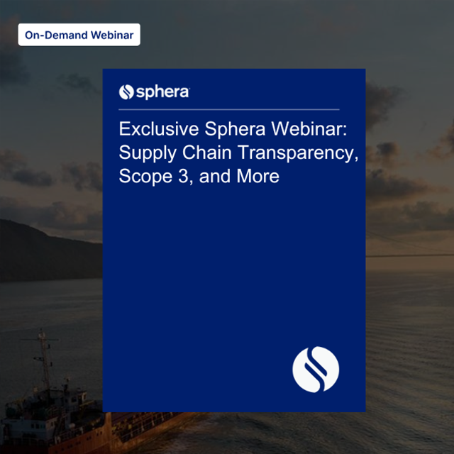 WO 093.1 – Exclusive Sphera Webinar Supply Chain Transparency, Scope 3, and More Thank You
