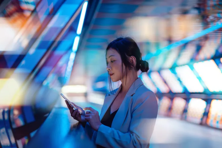 worker on phone