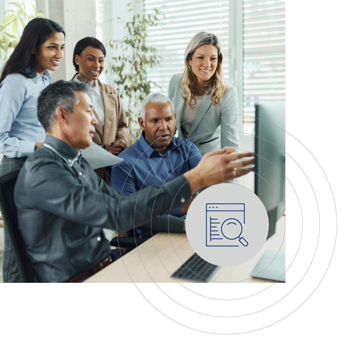 people viewing a computer screen