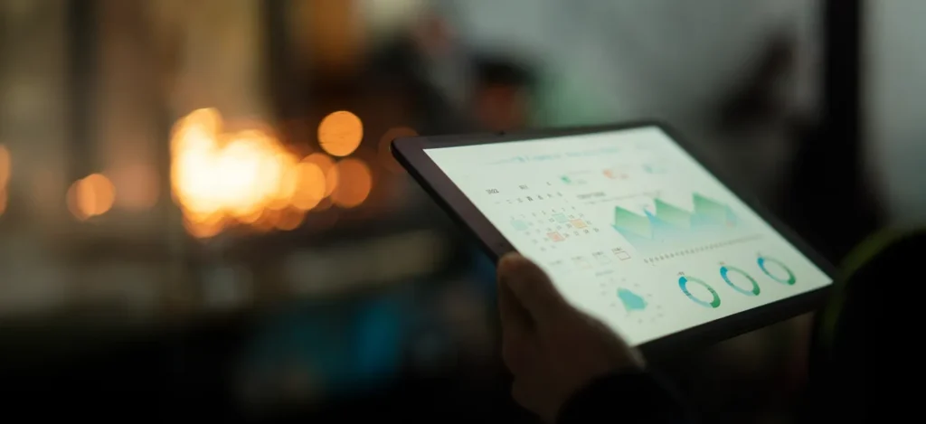 Image of person viewing a tablet