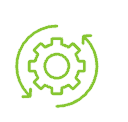 Rotating gear icon