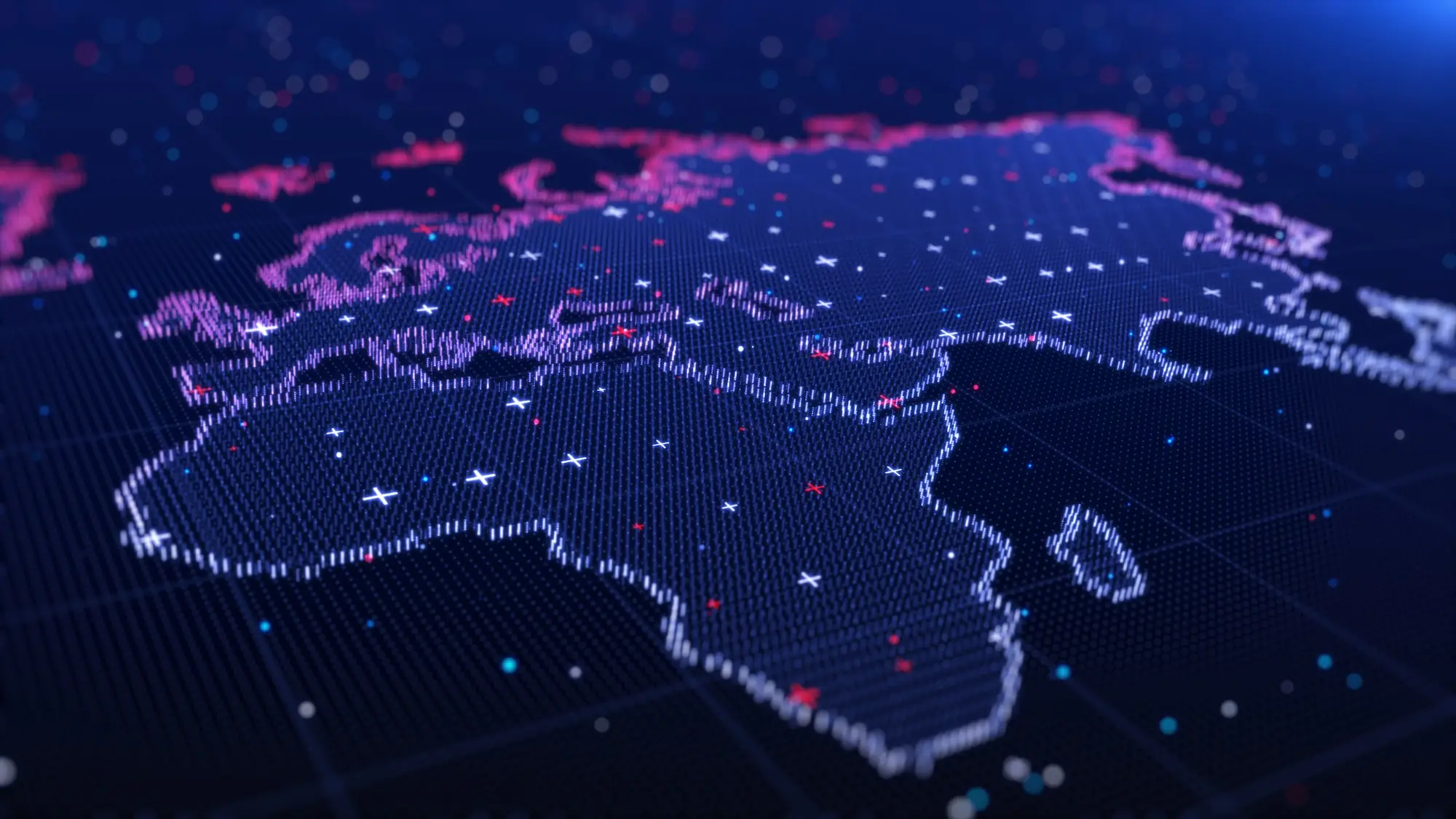 image of digital global map