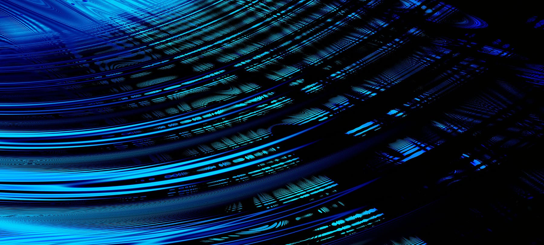 Abstract blue and black gradient pattern with a soft metallic mesh texture. The clean, modern design features a diagonal dark background
